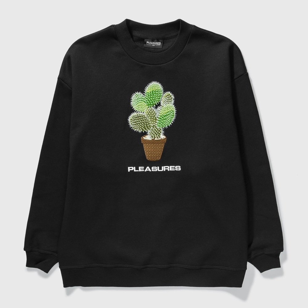 PLEASURES SPIKE EMBROIDERED CREWNECK MEN’S L